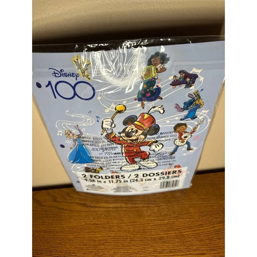 Disney Mickey Mouse Pocket Folders-100 Years of Music & Wonder 2 Pk NEW